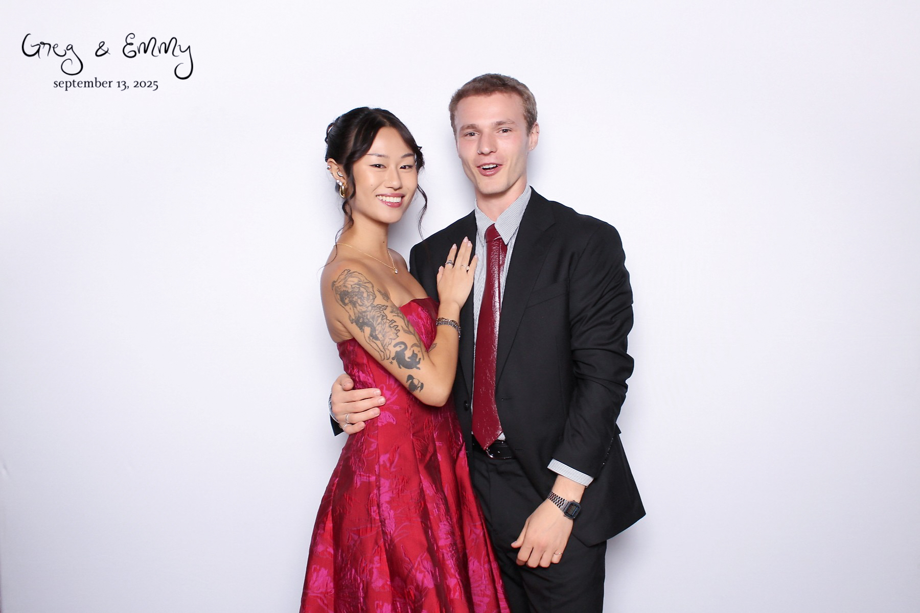 Wedding photo booth keepsake portrait